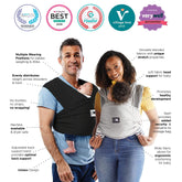 Baby K'tan Active Oasis - Heather Black & Grey | The Nest Attachment Parenting Hub